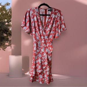 NWOT - Papillon Wrap Floral Ruffle Dress - Sz XL